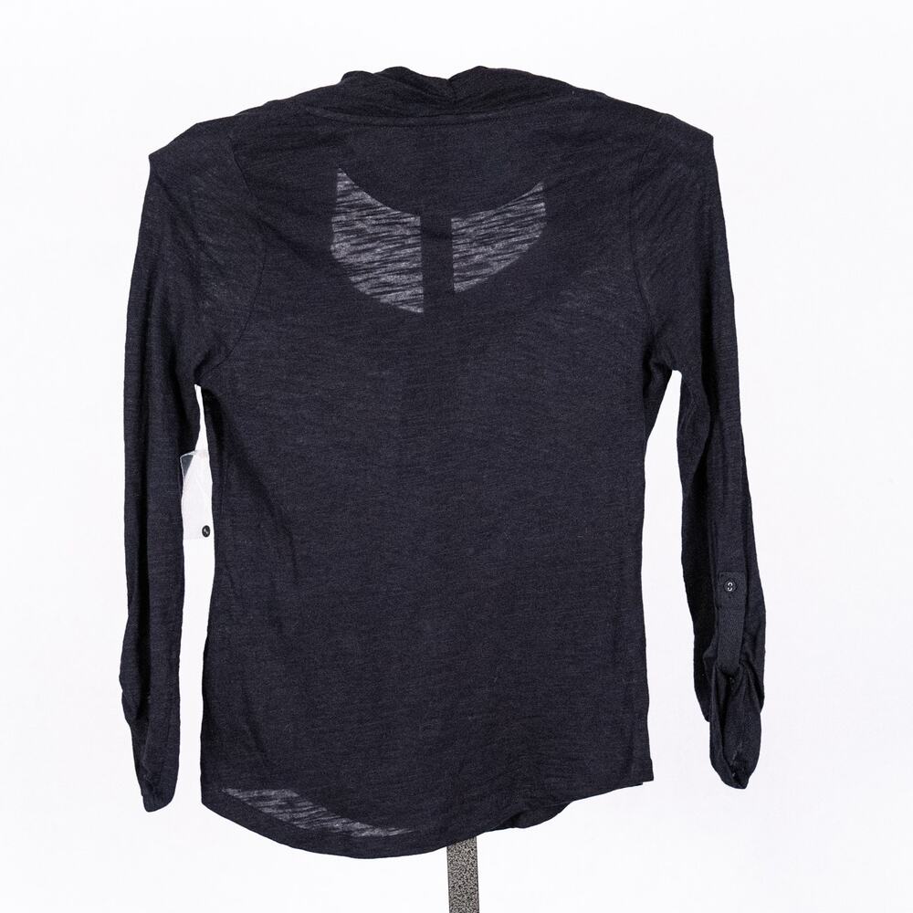 Pilcro Urban Outfitters Women's Shawl Collar Top Blue SZ Small Cotton Asymmetric - Picture 3 of 5